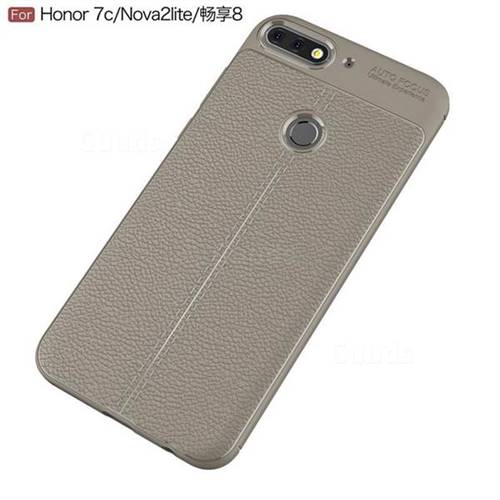 Luxury Auto Focus Litchi Texture Silicone TPU Back Cover for