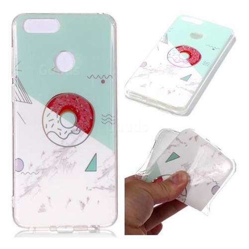 Donuts Marble Pattern Bright Color Laser Soft TPU Case for Huawei Honor 7C