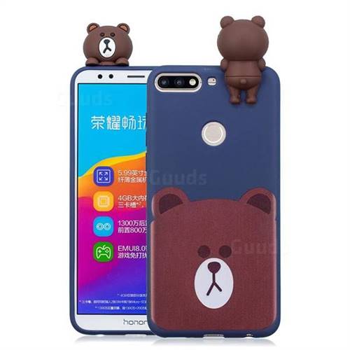Cute Bear Soft 3D Climbing Doll Soft Case for Huawei Honor 7C