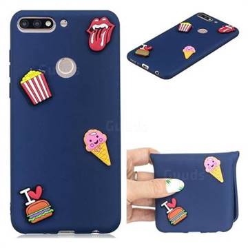 I Love Hamburger Soft 3D Silicone Case for Huawei Honor 7C