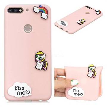 Kiss me Pony Soft 3D Silicone Case for Huawei Honor 7C