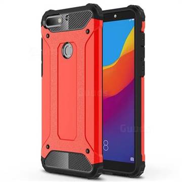 King Kong Armor Premium Shockproof Dual Layer Rugged Hard Cover for Huawei Honor 7C - Big Red