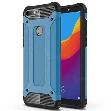 King Kong Armor Premium Shockproof Dual Layer Rugged Hard Cover for Huawei Honor 7C - Sky Blue