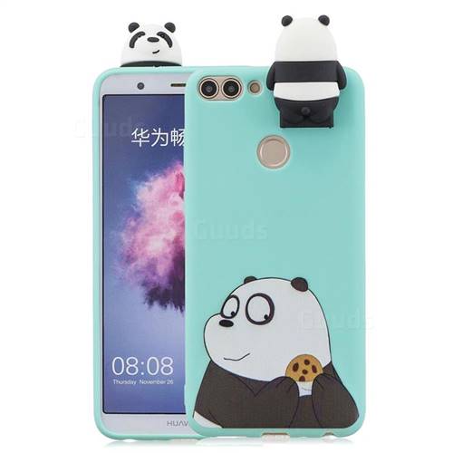 Striped Bear Soft 3D Climbing Doll Stand Soft Case for Huawei Honor 7C