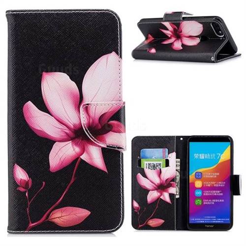 Lotus Flower Leather Wallet Case for Huawei Honor 7C