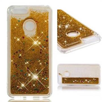 Dynamic Liquid Glitter Quicksand Sequins TPU Phone Case for Huawei Honor 7X - Golden