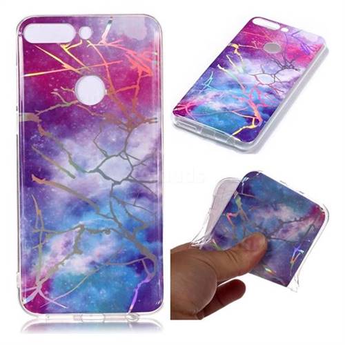 Dream Sky Marble Pattern Bright Color Laser Soft TPU Case for Huawei Honor 7X
