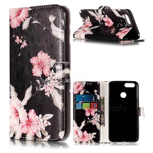 Azalea Flower PU Leather Wallet Case for Huawei Honor 7X
