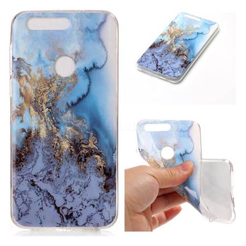 Sea Blue Soft TPU Marble Pattern Case for Huawei Honor 8
