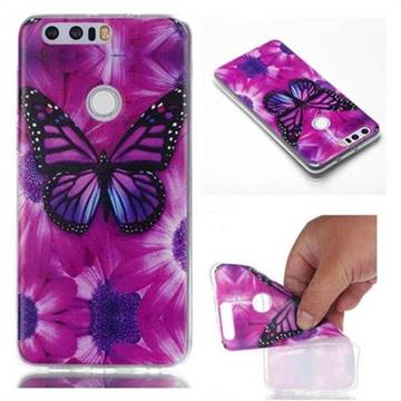 Violet Butterfly Soft TPU Back Cover for Huawei Honor 8