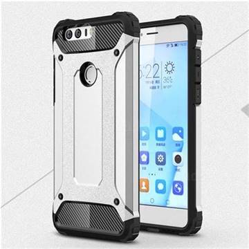 King Kong Armor Premium Shockproof Dual Layer Rugged Hard Cover for Huawei Honor 8 - Technology Silver