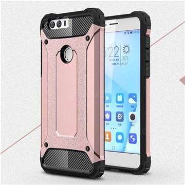 King Kong Armor Premium Shockproof Dual Layer Rugged Hard Cover for Huawei Honor 8 - Rose Gold