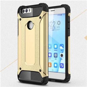 King Kong Armor Premium Shockproof Dual Layer Rugged Hard Cover for Huawei Honor 8 - Champagne Gold