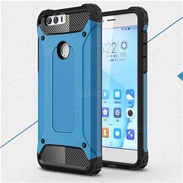 King Kong Armor Premium Shockproof Dual Layer Rugged Hard Cover for Huawei Honor 8 - Sky Blue
