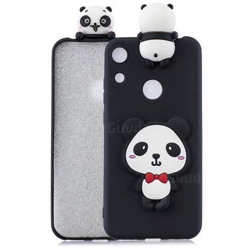Red Bow Panda Soft 3D Climbing Doll Soft Case for Huawei Honor 8A