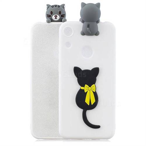 Little Black Cat Soft 3D Climbing Doll Soft Case for Huawei Honor 8A