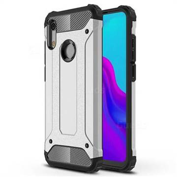 King Kong Armor Premium Shockproof Dual Layer Rugged Hard Cover for Huawei Honor 8A - Technology Silver