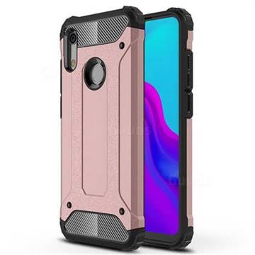 King Kong Armor Premium Shockproof Dual Layer Rugged Hard Cover for Huawei Honor 8A - Rose Gold