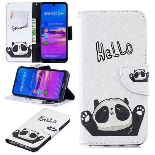 Hello Panda Leather Wallet Case for Huawei Honor 8A