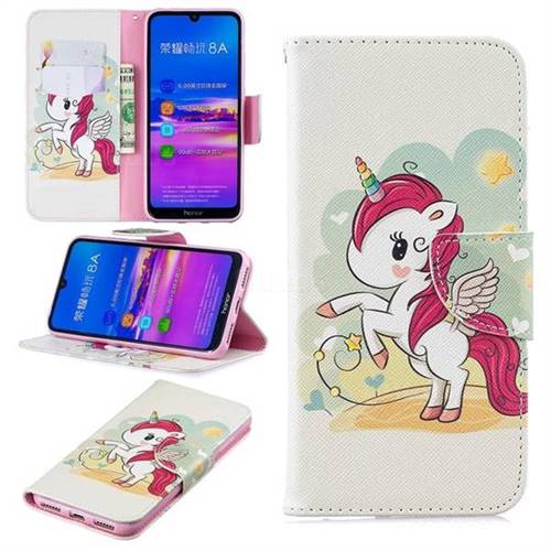Cloud Star Unicorn Leather Wallet Case for Huawei Honor 8A
