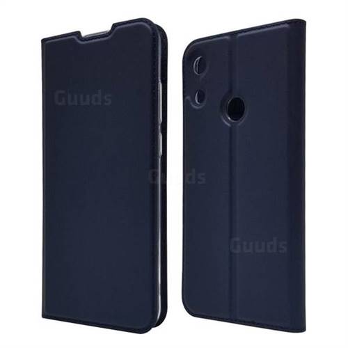 Ultra Slim Card Magnetic Automatic Suction Leather Wallet Case for Huawei Honor 8A - Royal Blue
