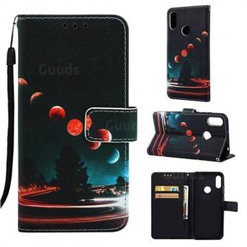 Wandering Earth Matte Leather Wallet Phone Case for Huawei Honor 8A