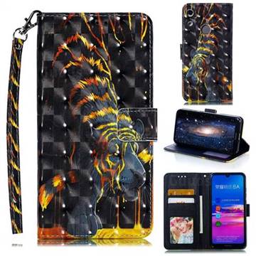Tiger Totem 3D Painted Leather Phone Wallet Case for Huawei Honor 8A
