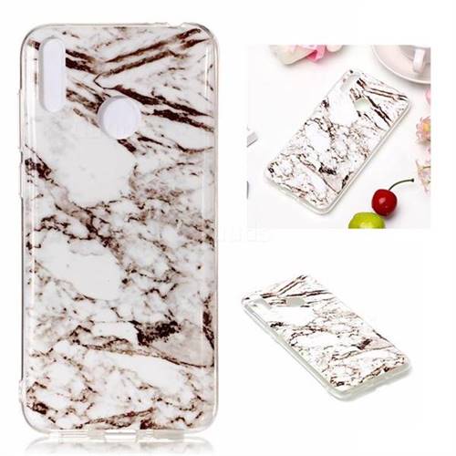 White Soft TPU Marble Pattern Case for Huawei Honor 8C