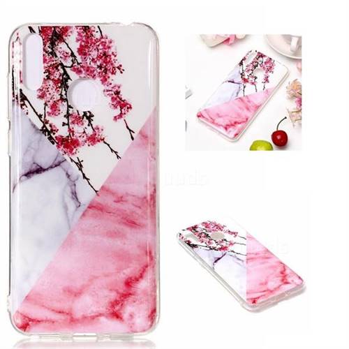 Pink Plum Soft TPU Marble Pattern Case for Huawei Honor 8C
