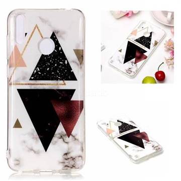 Four Triangular Soft TPU Marble Pattern Phone Case for Huawei Honor 8C