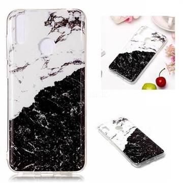 Black and White Soft TPU Marble Pattern Phone Case for Huawei Honor 8C