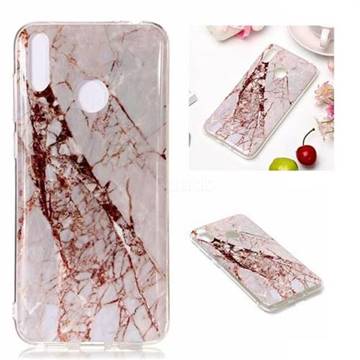 White Crushed Soft TPU Marble Pattern Phone Case for Huawei Honor 8C