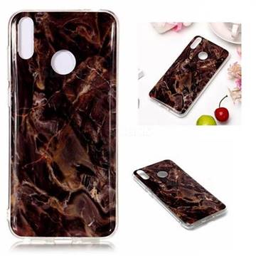 Brown Soft TPU Marble Pattern Phone Case for Huawei Honor 8C