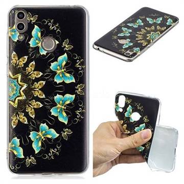 Circle Butterflies Super Clear Soft TPU Back Cover for Huawei Honor 8C