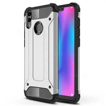 King Kong Armor Premium Shockproof Dual Layer Rugged Hard Cover for Huawei Honor 8C - Technology Silver