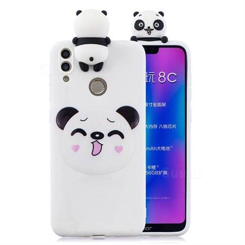 Smiley Panda Soft 3D Climbing Doll Soft Case for Huawei Honor 8C