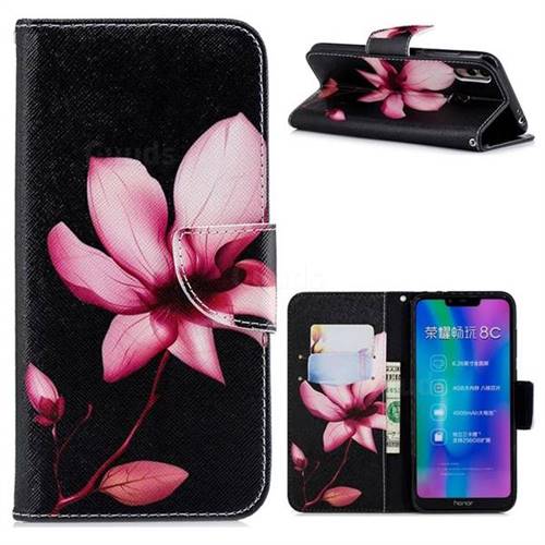 Lotus Flower Leather Wallet Case for Huawei Honor 8C