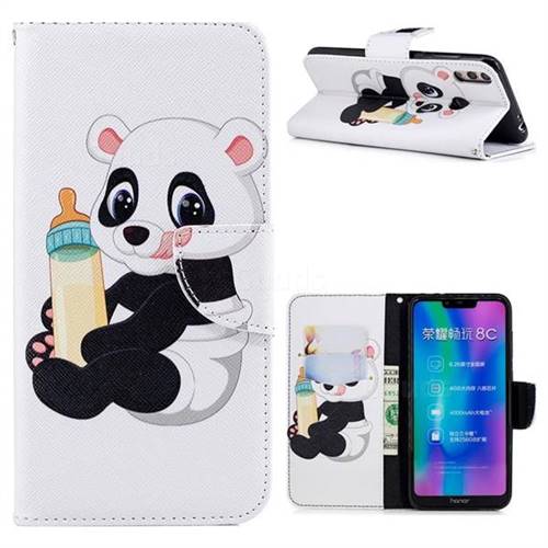 Baby Panda Leather Wallet Case for Huawei Honor 8C
