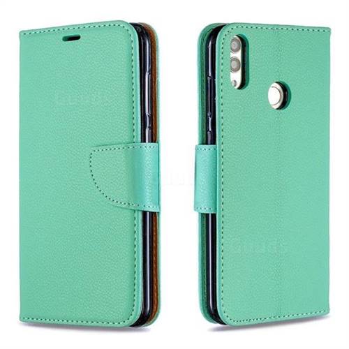 Classic Luxury Litchi Leather Phone Wallet Case for Huawei Honor 8C - Green