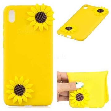 Yellow Sunflower Soft 3D Silicone Case for Huawei Honor 8S(2019)