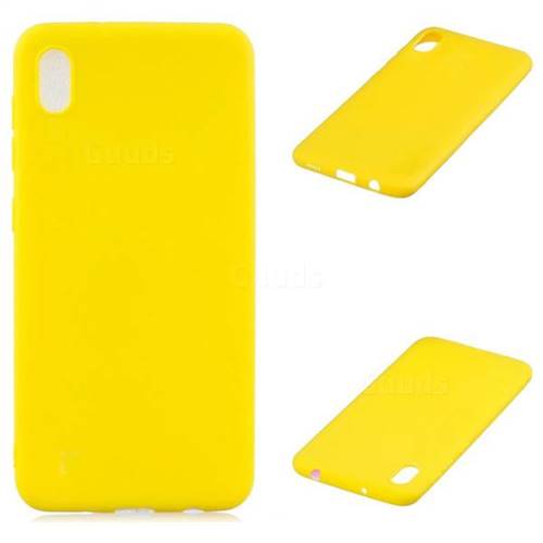 Candy Soft Silicone Protective Phone Case for Huawei Honor 8S(2019) - Yellow