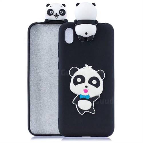 Blue Bow Panda Soft 3D Climbing Doll Soft Case for Huawei Honor 8S(2019)