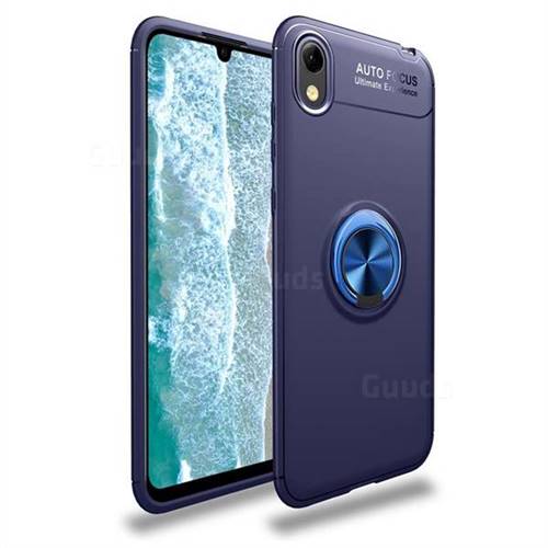 Auto Focus Invisible Ring Holder Soft Phone Case for Huawei Honor 8S(2019) - Blue