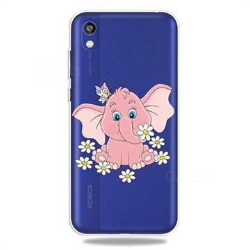 Tiny Pink Elephant Clear Varnish Soft Phone Back Cover for Huawei Honor 8S(2019)