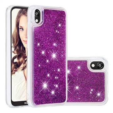 Dynamic Liquid Glitter Quicksand Sequins TPU Phone Case for Huawei Honor 8S(2019) - Purple