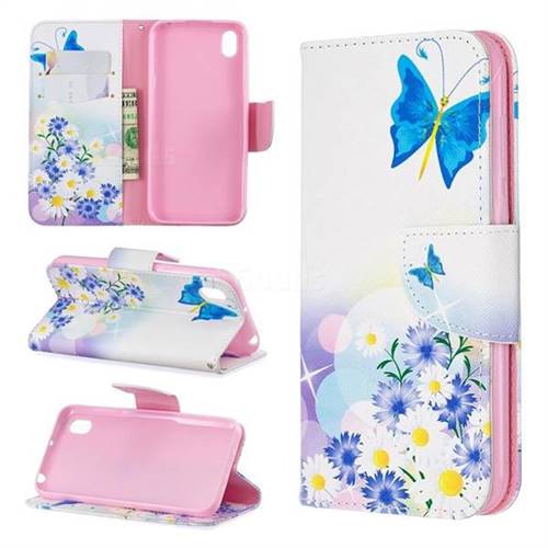 Butterflies Flowers Leather Wallet Case for Huawei Honor 8S(2019)