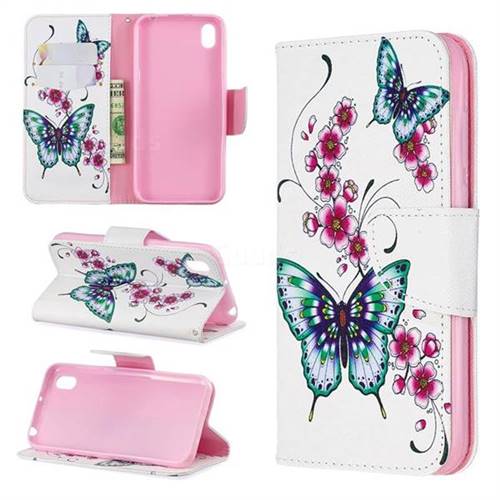 Peach Butterflies Leather Wallet Case for Huawei Honor 8S(2019)