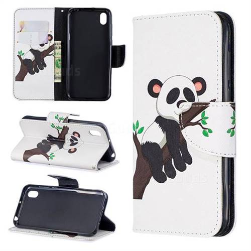 Tree Panda Leather Wallet Case for Huawei Honor 8S(2019)