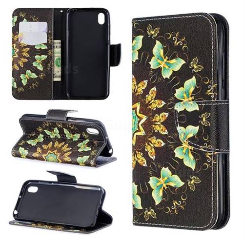 Circle Butterflies Leather Wallet Case for Huawei Honor 8S(2019)