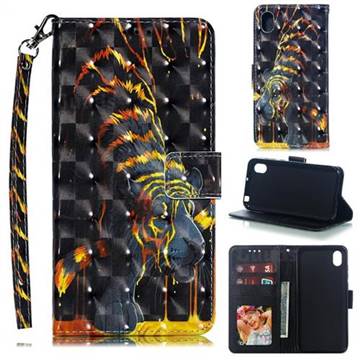 Tiger Totem 3D Painted Leather Phone Wallet Case for Huawei Honor 8S(2019)